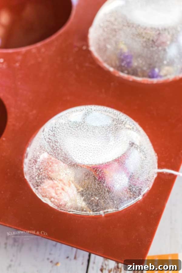 Craft Your Own Tea Bombs 7 Beautifully assembled translucent tea bombs with floral elements