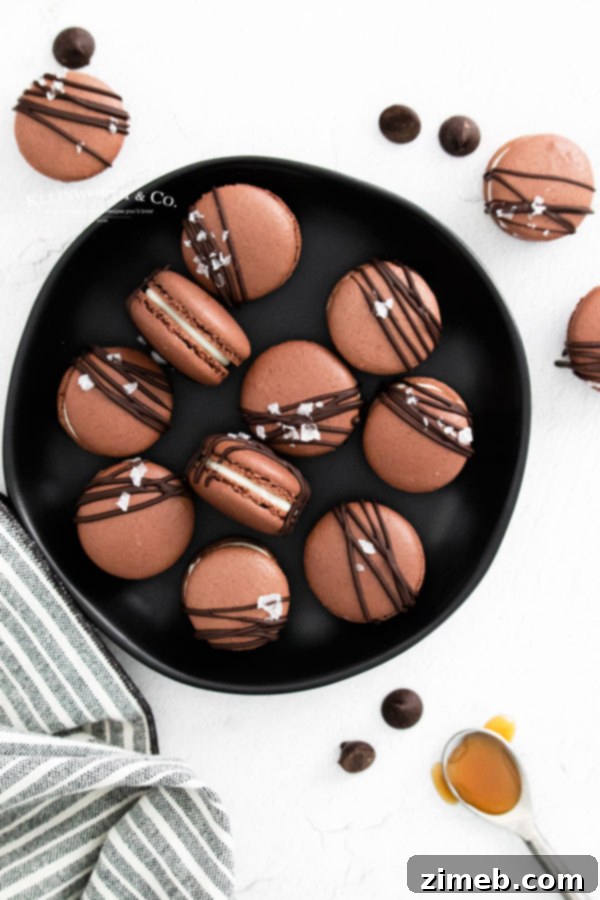 Decadent Chocolate Macarons 3 recipe for Chocolate Macarons