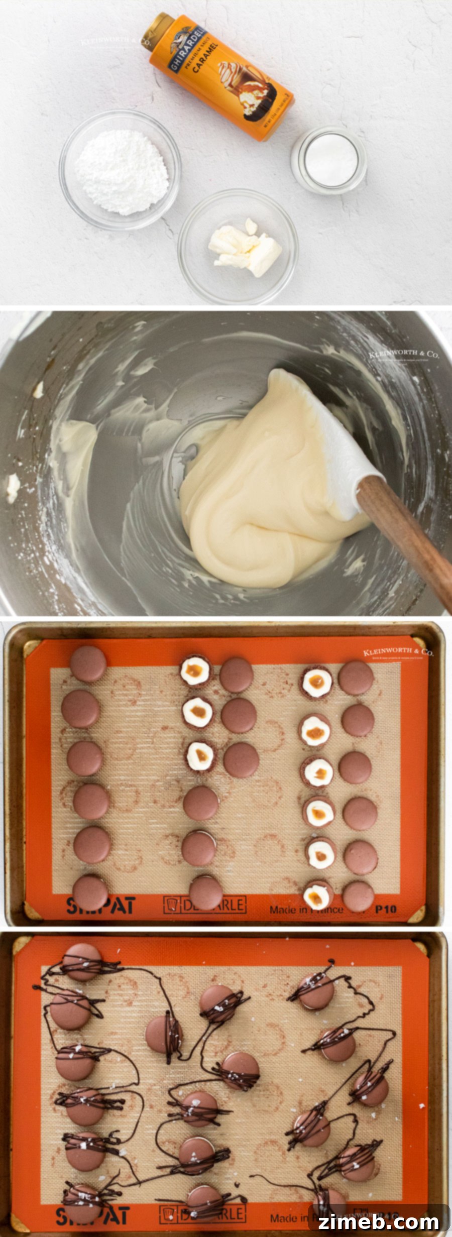 Decadent Chocolate Macarons 9 how to make salted caramel macaron filling