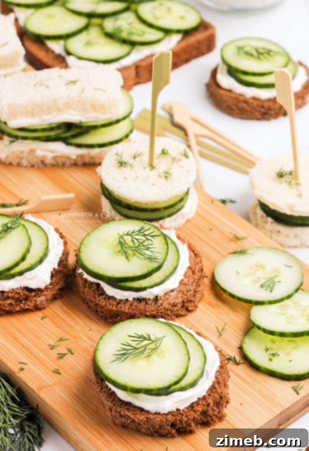 Refreshing Cucumber Sandwiches 17 Elegant Party Food: Cucumber Sandwiches