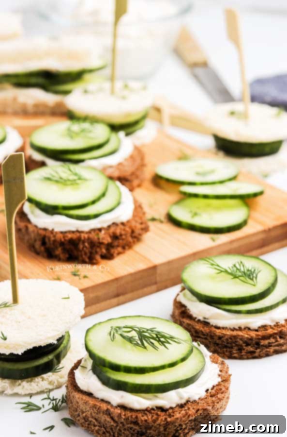 Refreshing Cucumber Sandwiches 3 Cucumber Tea Sandwiches with Dill