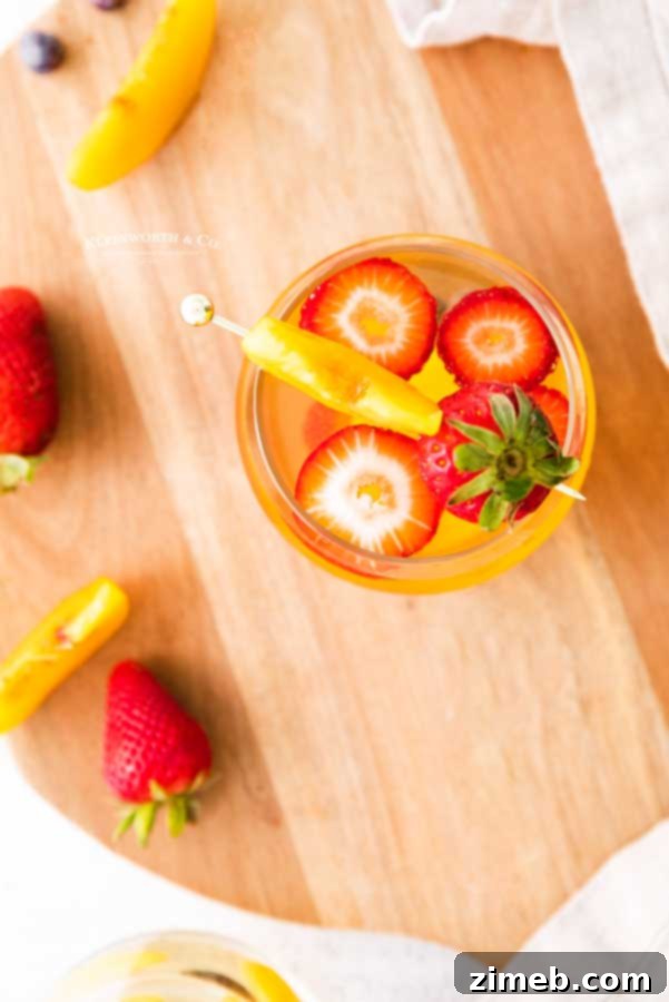 Refreshing White Peach Sangria 4 cinco de mayo peach