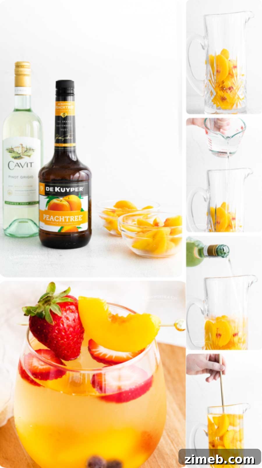 Refreshing White Peach Sangria 7 how to make White Peach Sangria