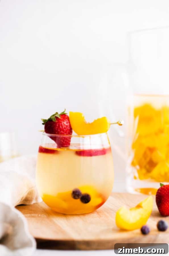 Refreshing White Peach Sangria 8 peach drinks