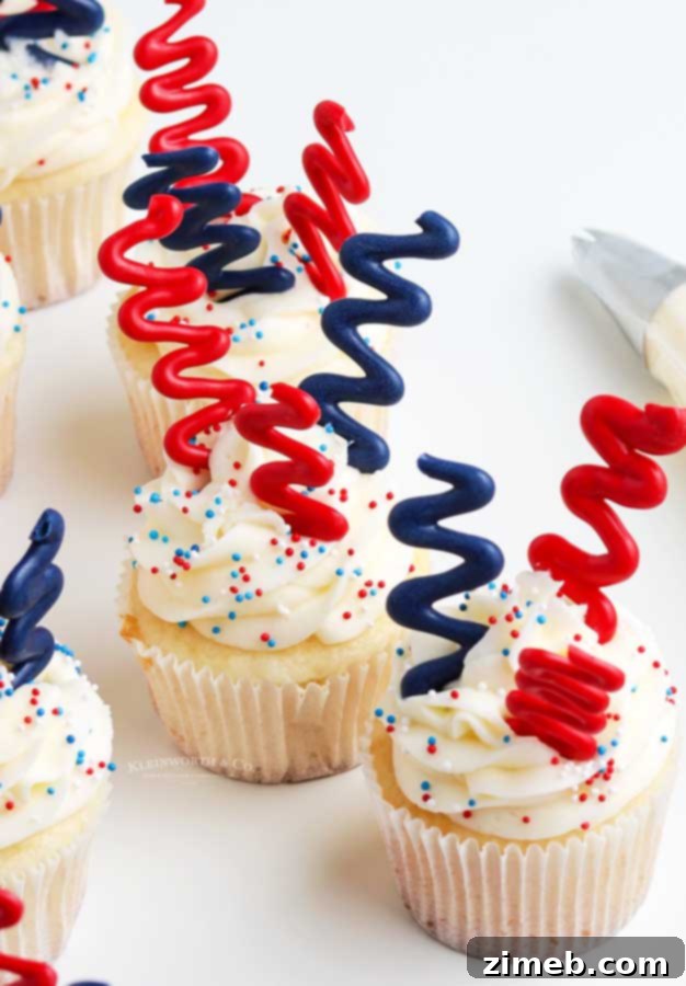 Chocolate Candy Melt Cupcake Decorations for patriotic themes.