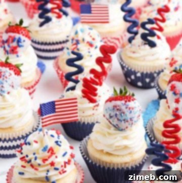 Red White and Blue Cupcakes