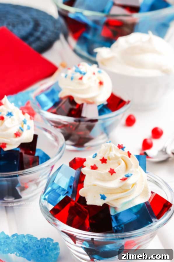 Jello Jigglers recipe for patriotic celebrations