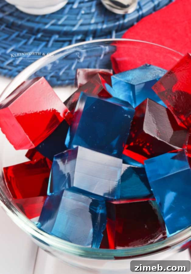 jello squares cut with cookie cutters