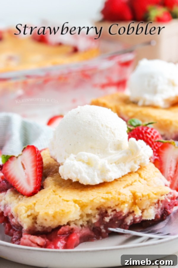 Strawberry Cobbler Recipe, a delightful southern dessert for summer.