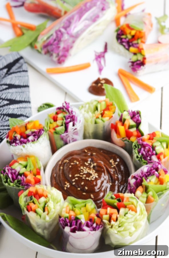 Recipe for delicious Vietnamese Summer Rolls with peanut sauce