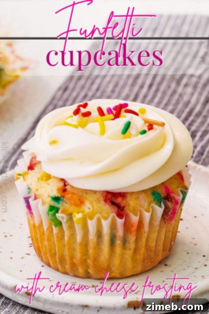 Festive Funfetti Cupcakes 2 Homemade Funfetti Cupcakes with Cream Cheese Frosting
