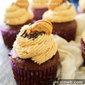 Festive Funfetti Cupcakes 12 Peanut Butter Chocolate Cupcakes are the perfect cupcake recipe for peanut butter & chocolate lovers. Topped with a peanut butter cookie & sprinkles- Yummy!