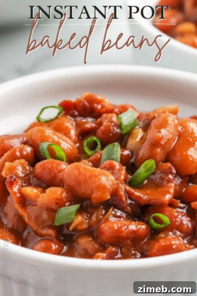 Ultimate Instant Pot Baked Beans 2 Instant Pot Baked Beans - a delicious, easy-to-make side dish with no pre-soaking required.