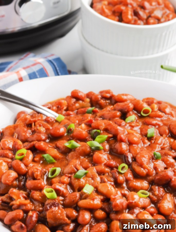 Ultimate Instant Pot Baked Beans 16 Instant Pot BBQ Beans, a final shot of the perfectly cooked dish.