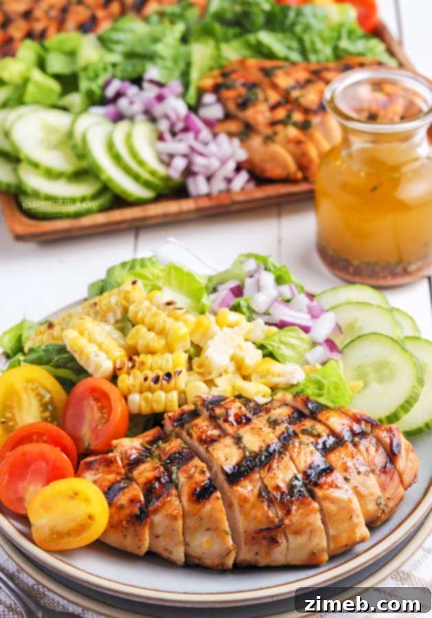 Fresh and delicious barbecue chicken salad