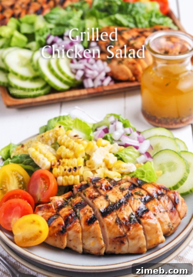 Final Grilled Chicken Salad presentation