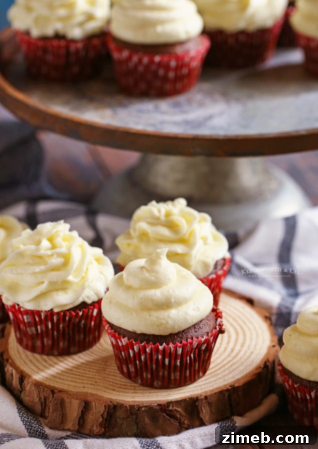Velvety Cream Cheese Frosting 5 Homemade Cream Cheese Icing on a cake