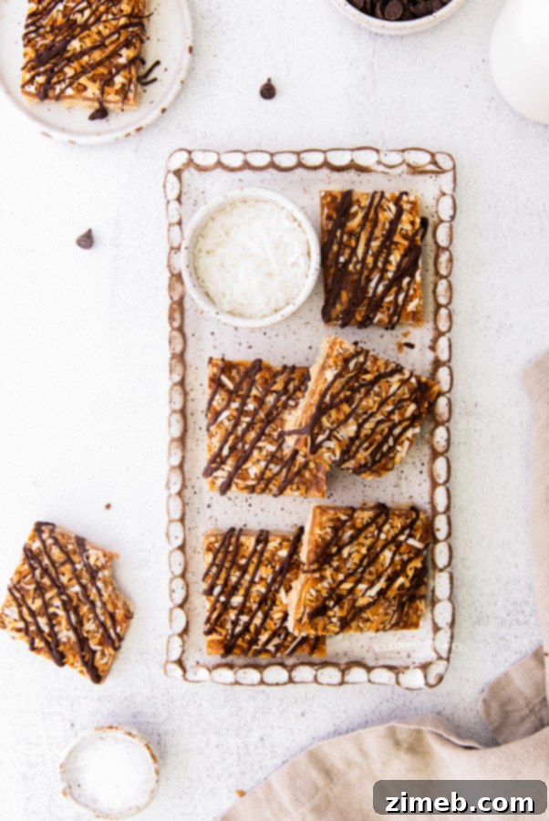 Classic Samoa Cookie Bars 11 Chocolate samoa bars - A rich and satisfying dessert
