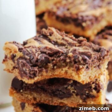 Classic Samoa Cookie Bars 12 bite of chocolate chip cookie bars with peanut butter
