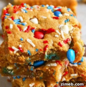 Classic Samoa Cookie Bars 15 Holiday treats - Patriotic M&M's Cookie Bars
