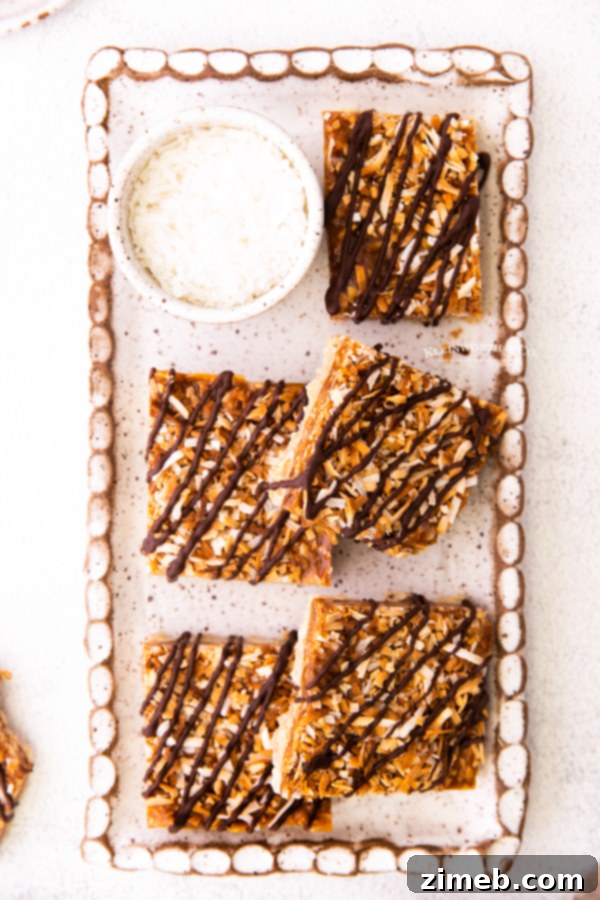 Classic Samoa Cookie Bars 9 Dessert bars samoa - Delicious and easy recipe
