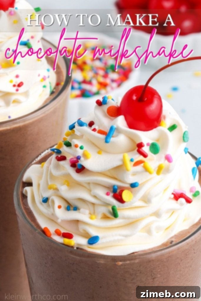 Heavenly Chocolate Milkshake 2 Indulge in a rich, creamy homemade Chocolate Milkshake, an easy-to-follow recipe for a delightful sweet treat.