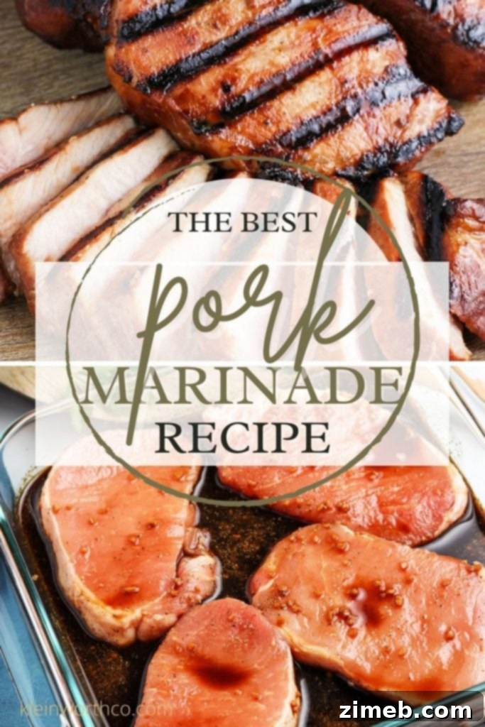 The Best Pork Marinade for juicy and tender meat