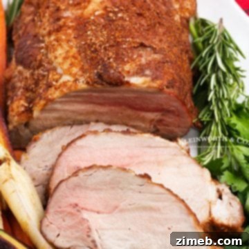 perfectly sliced pork roast