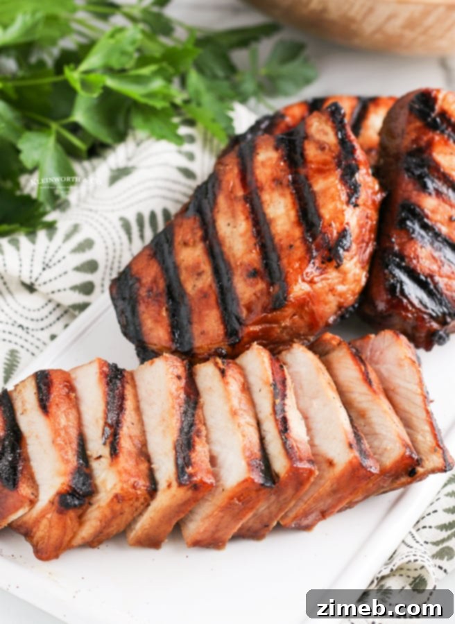 Grilled pork tenderloin with marinade