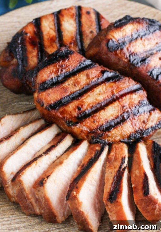 Flavorful marinated grilled pork for dinner