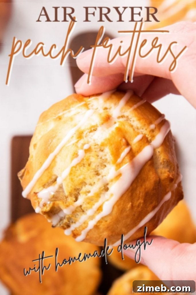 Air Fryer Peachy Treats 2 Delicious Air Fryer Peach Fritters for breakfast