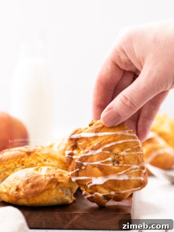 Air Fryer Peachy Treats 4 Perfectly baked peach fritters from the air fryer