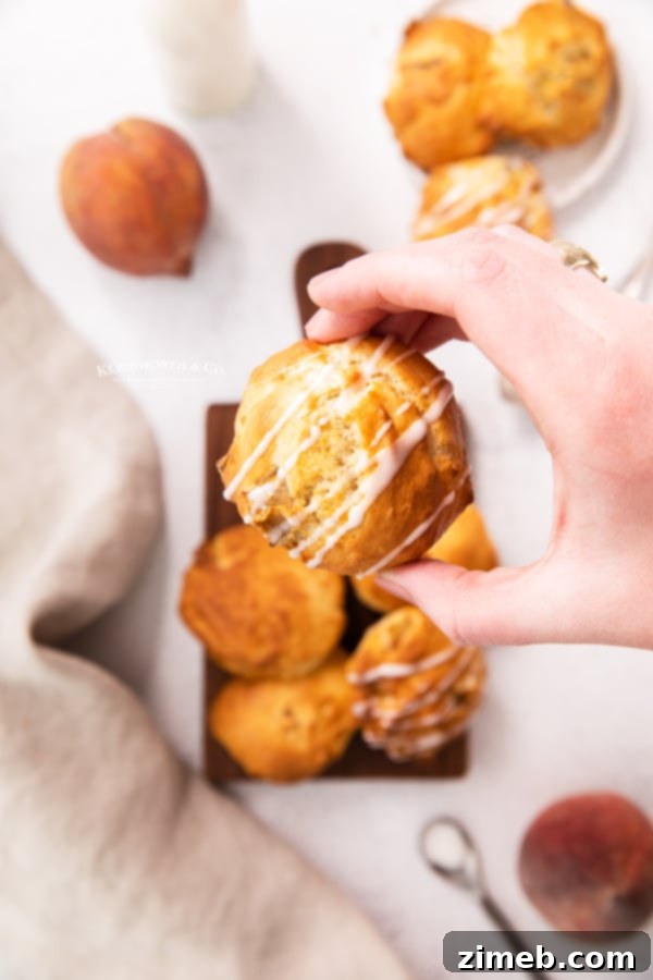 Air Fryer Peachy Treats 6 Air fryer breakfast fritters with fresh fruit