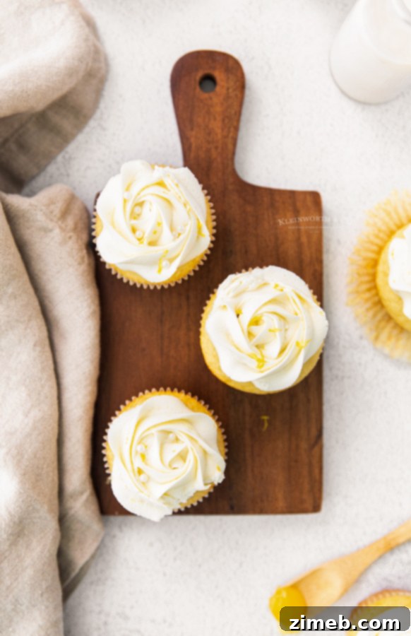 Sunshine Lemon Curd Cupcakes 5 birthday lemon cupcakes