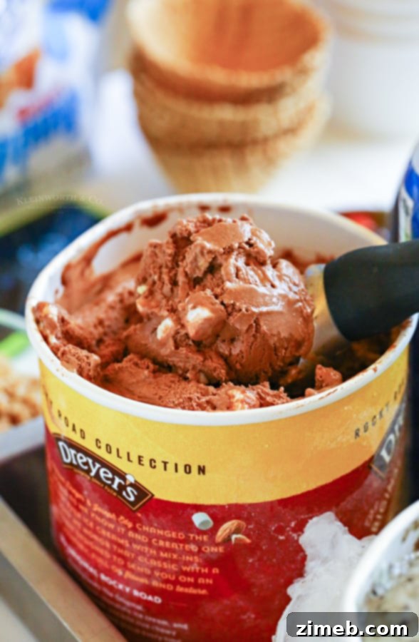 scoop of rocky road