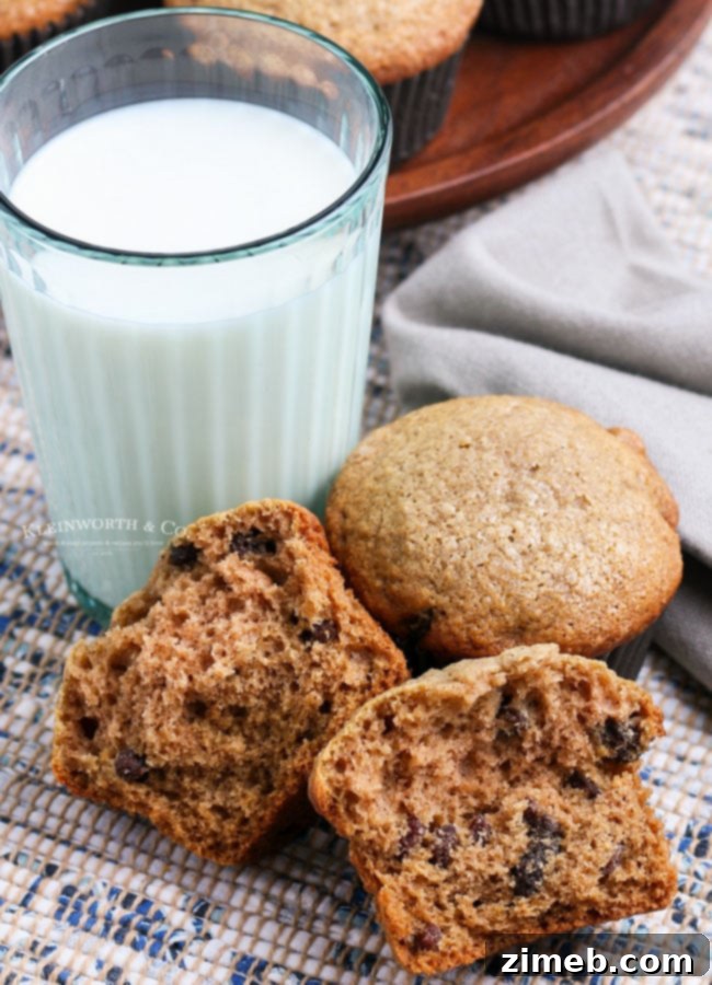 Homemade muffins made with applesauce, offering a naturally sweet and moist texture.