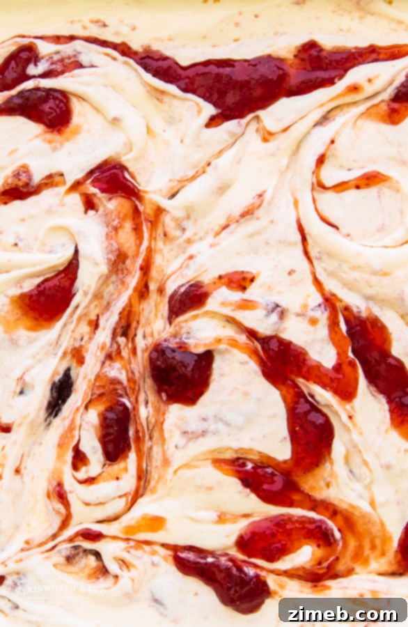 Luscious Strawberry Cheesecake Squares 7 Swirled strawberry jam and cream cheese filling