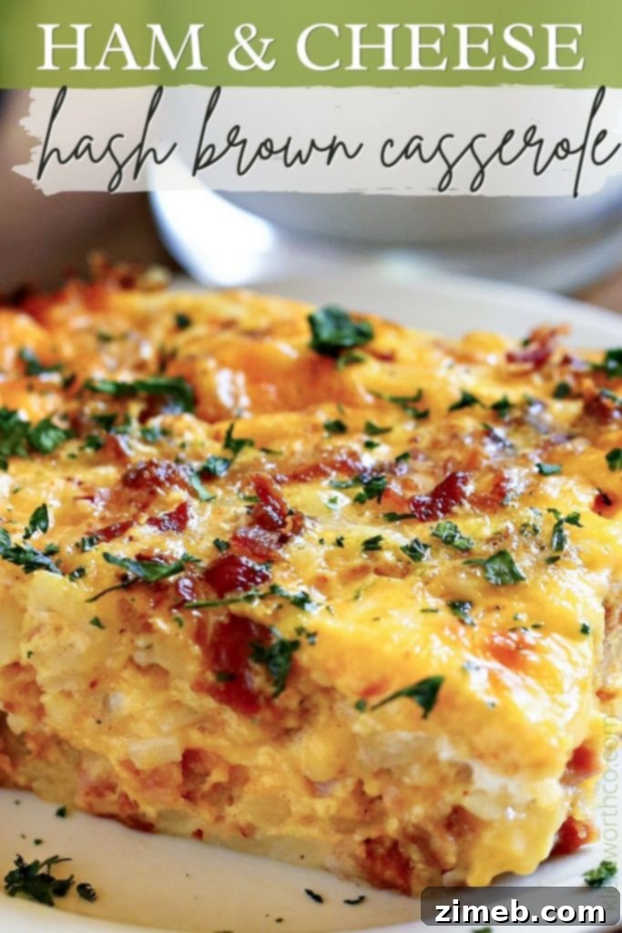This super easy Hashbrown Breakfast Casserole is made with milk, eggs, butter, sausage, bacon, hash browns, and cheese. What a great start to the day!