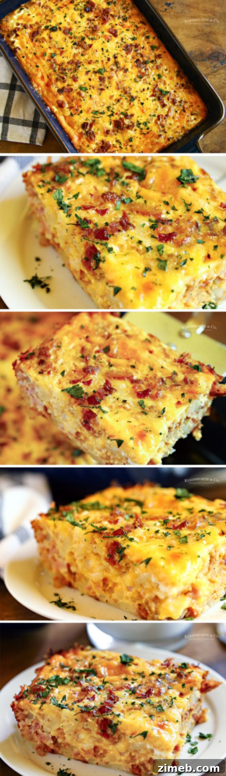 This super easy Hashbrown Breakfast Casserole is made with milk, eggs, butter, sausage, bacon, hash browns, and cheese. What a great start to the day!
