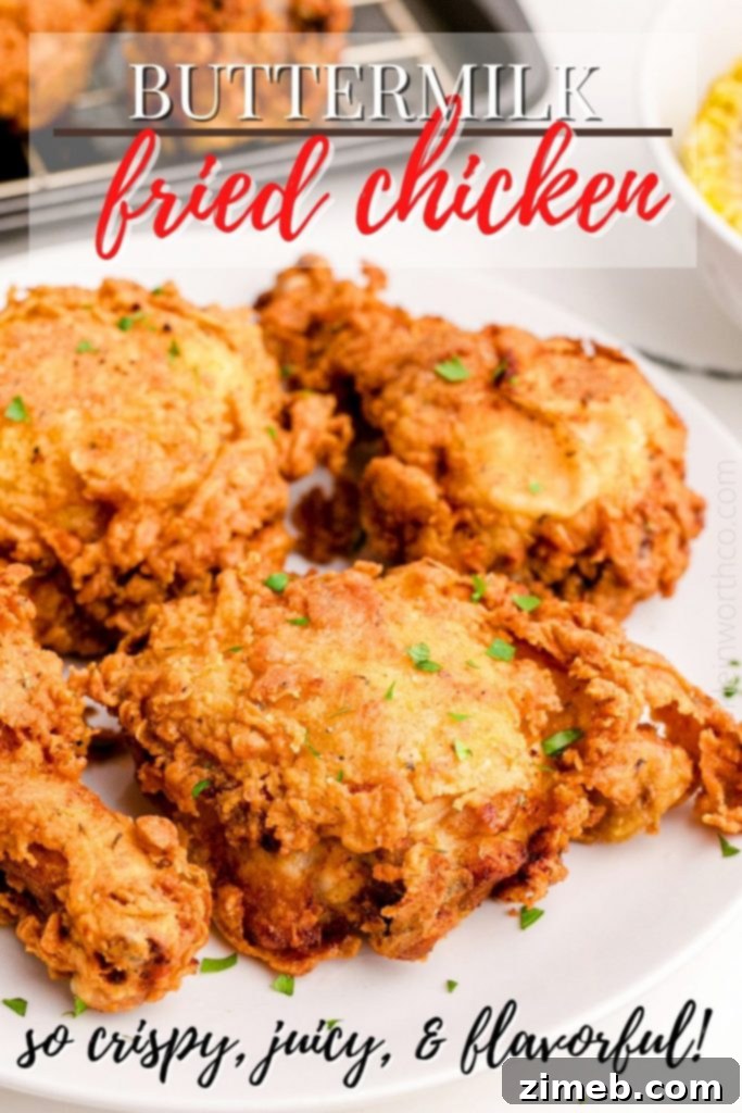 Easy Buttermilk Fried Chicken pieces