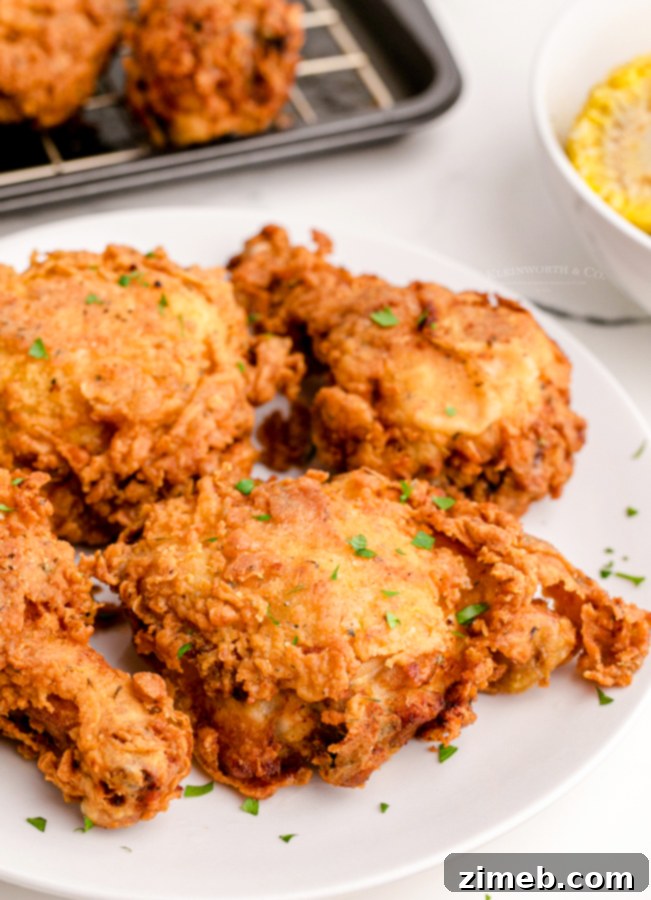 Crispy chicken dinner served on a plate
