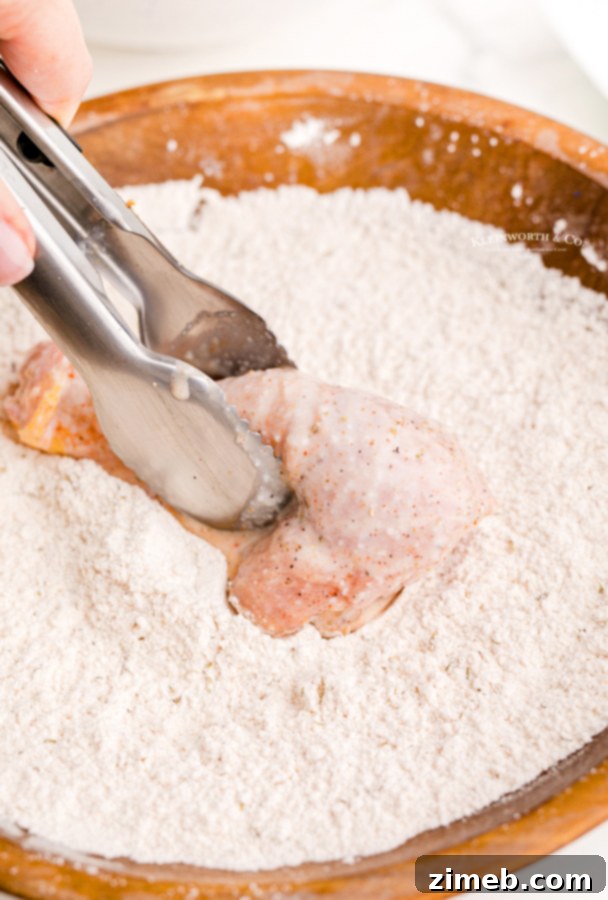 Chicken dredge in flour and seasonings