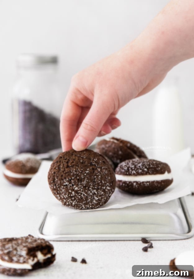 Decadent Whoopie Pie Delights 4 Easy homemade chocolate whoopie pie cookie recipe with creamy filling