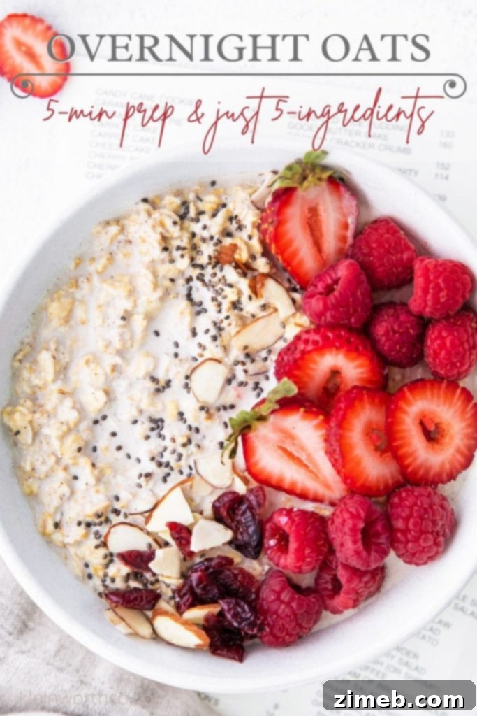 Effortless Overnight Oats 2 Easy Overnight Oats: A simple and delicious make-ahead breakfast