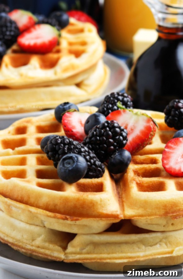 Waffle Perfection at Home 21 waffle with syrup