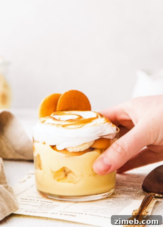 Homemade banana pudding with crispy Nilla wafers