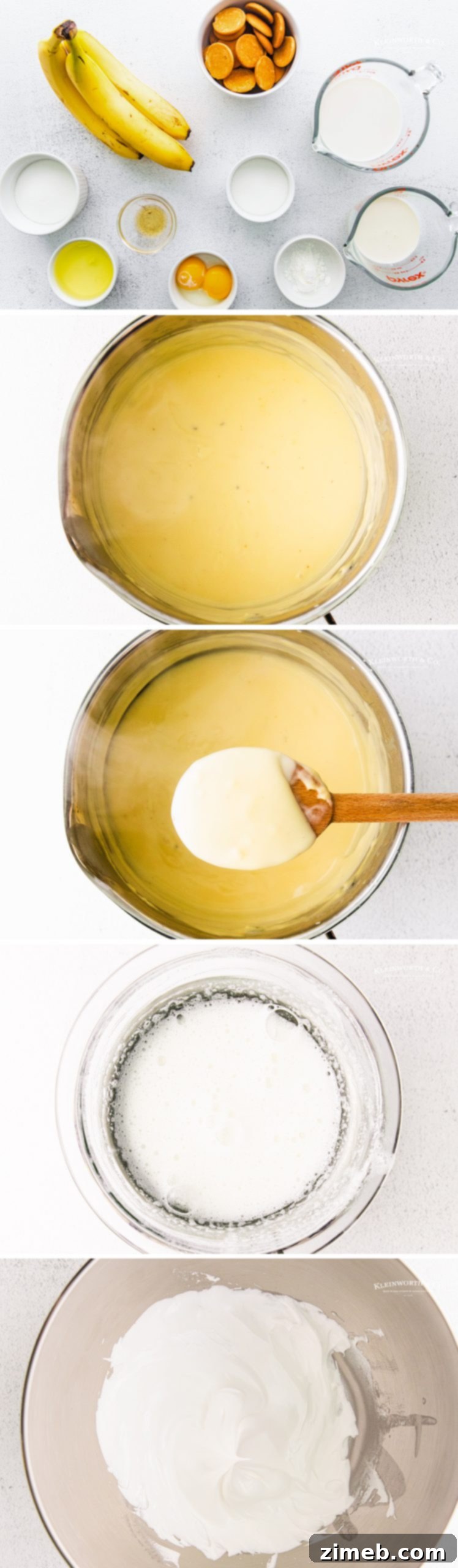 Step-by-step how to make banana pudding from scratch