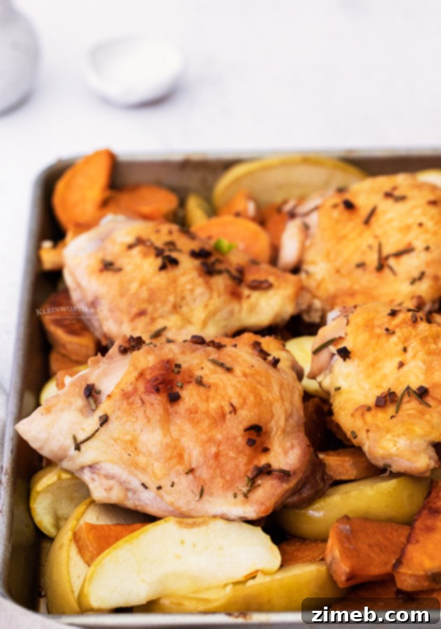 Golden One-Pan Chicken Thighs 3 30-minute Chicken Thighs on a sheet pan
