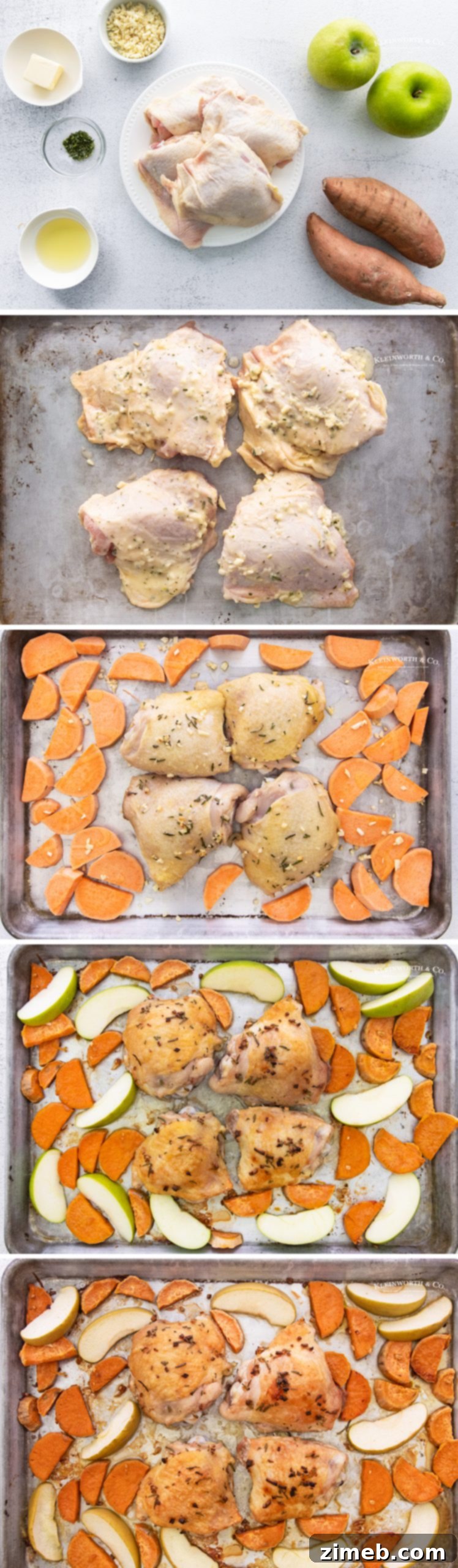 Golden One-Pan Chicken Thighs 7 how to make Sheet Pan Chicken Thighs step by step
