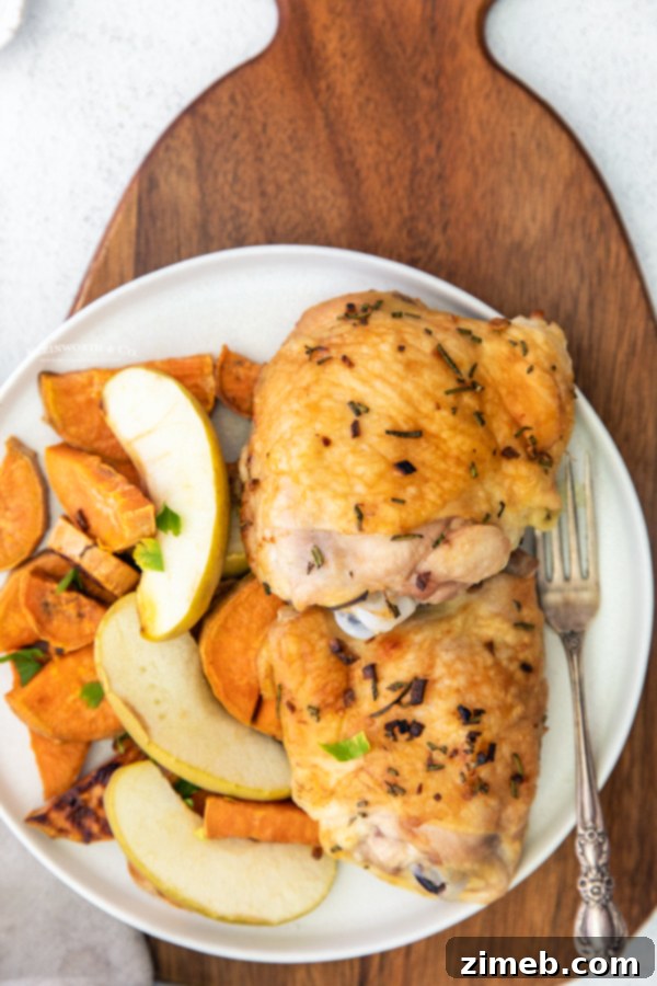 Golden One-Pan Chicken Thighs 10 recipe for Sheet Pan Chicken Thighs with fresh ingredients